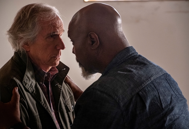 Henry Winkler and Robert Wisdom in starting now (2022)