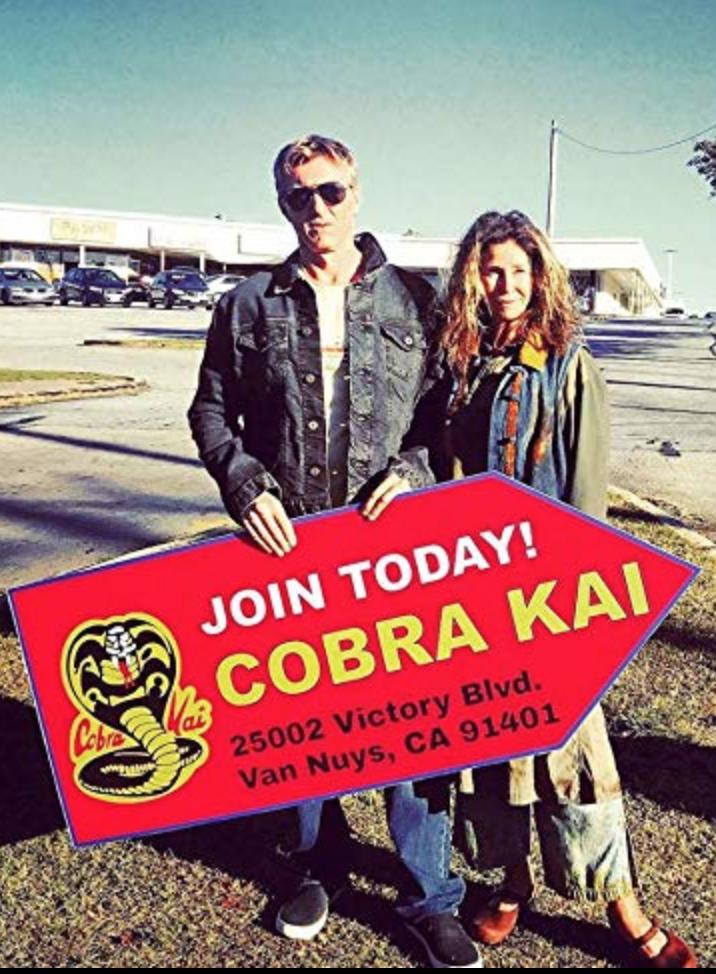 "Meth and a burrito or flash my bits?" - Homeless Lynn / Still from YouTube Red production of Cobra Kai