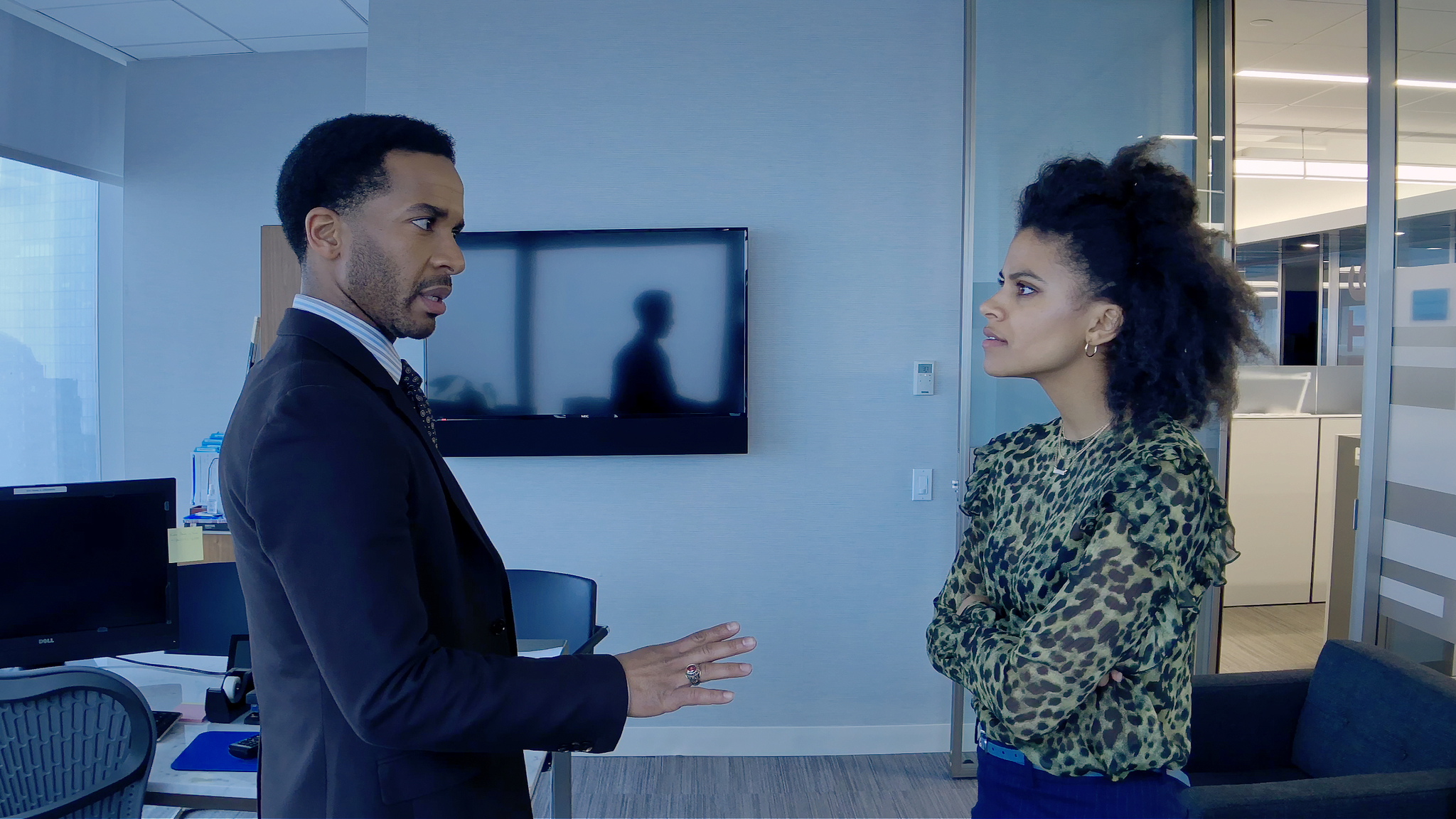 André Holland and Zazie Beetz in High Flying Bird (2019)