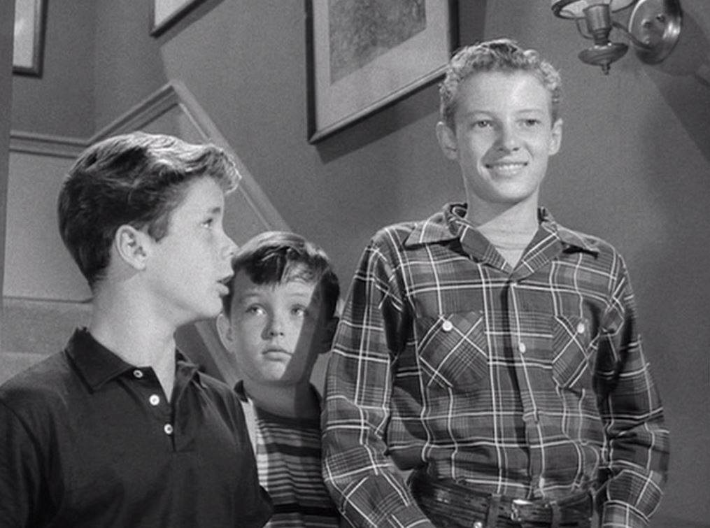 Tony Dow, Jerry Mathers, and Ken Osmond in Leave It to Beaver (1957)