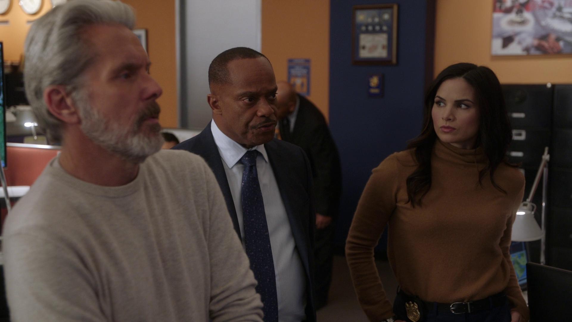 Rocky Carroll, Gary Cole, and Katrina Law in NCIS (2003)