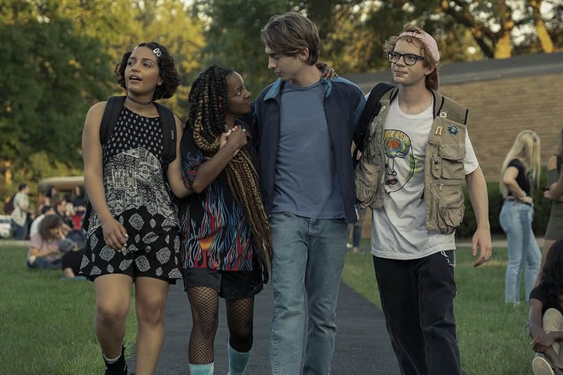 Austin Abrams, Kara Young, C.J. Hoff, and Coral Peña in Chemical Hearts (2020)