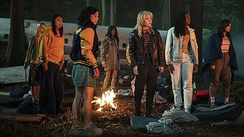 Mya Lowe, Sophie Nélisse, Jane Widdop, Courtney Eaton, Sophie Thatcher, Alexa Barajas, and Princess Davis in Yellowjackets (2021)