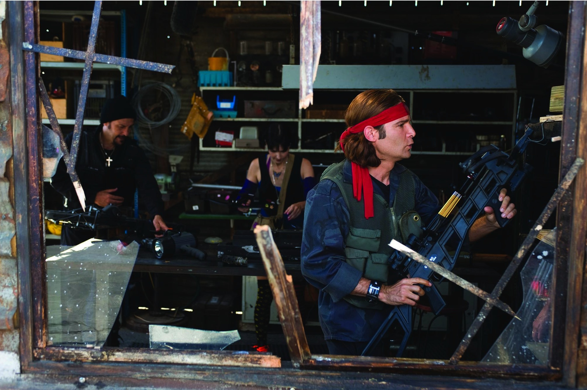 Corey Feldman, Casey B. Dolan, and Matthew Dylan Roberts in Lost Boys: The Thirst (2010)