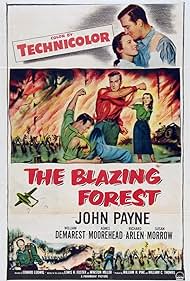 Richard Arlen, William Demarest, Susan Morrow, and John Payne in The Blazing Forest (1952)