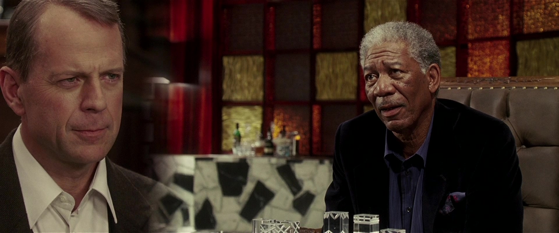 Morgan Freeman and Bruce Willis in Lucky Number Slevin (2006)