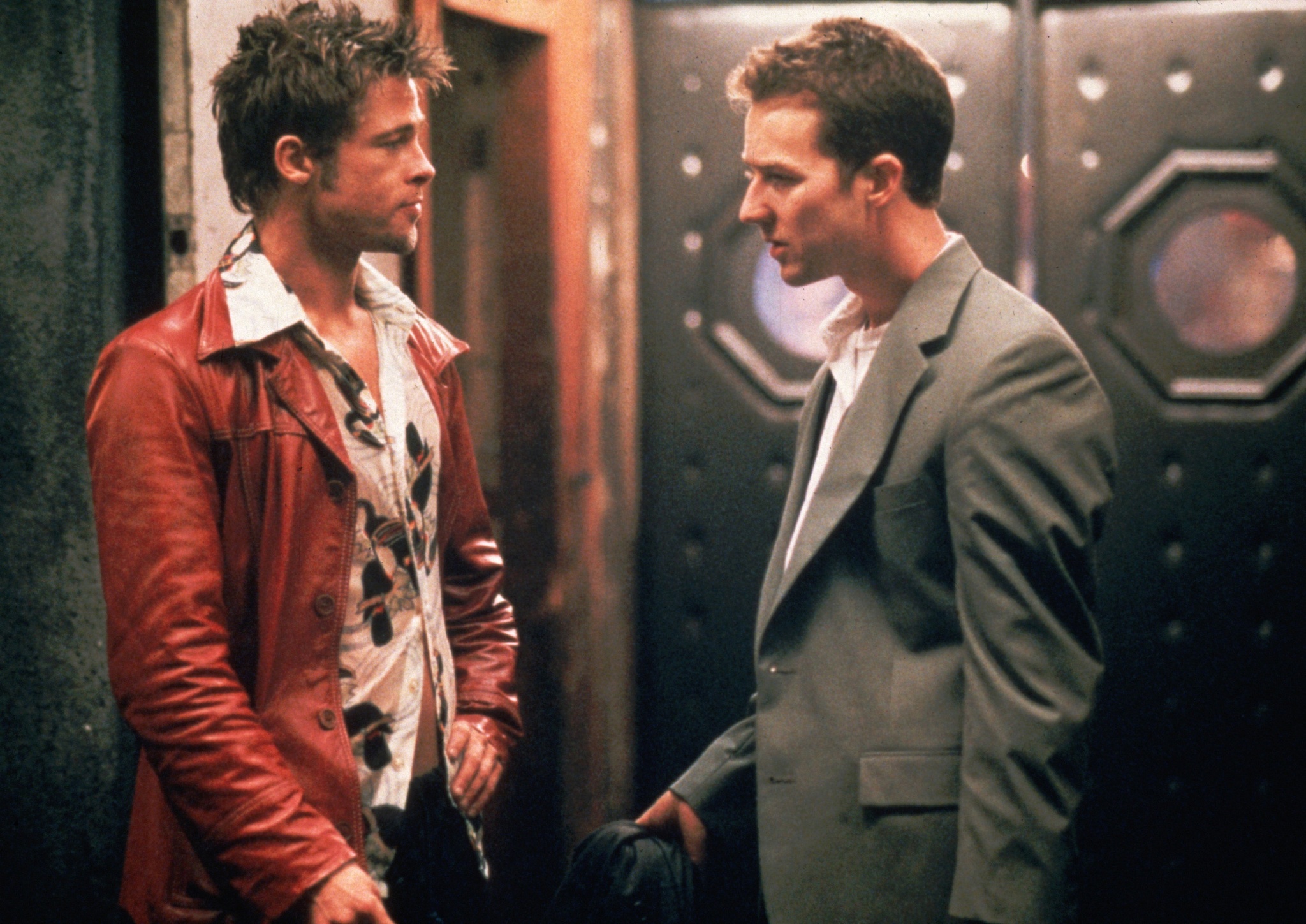 Brad Pitt and Edward Norton in Fight Club (1999)