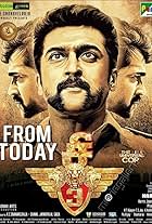 Suriya, Shruti Haasan, and Anushka Shetty in Singam 3 (2017)