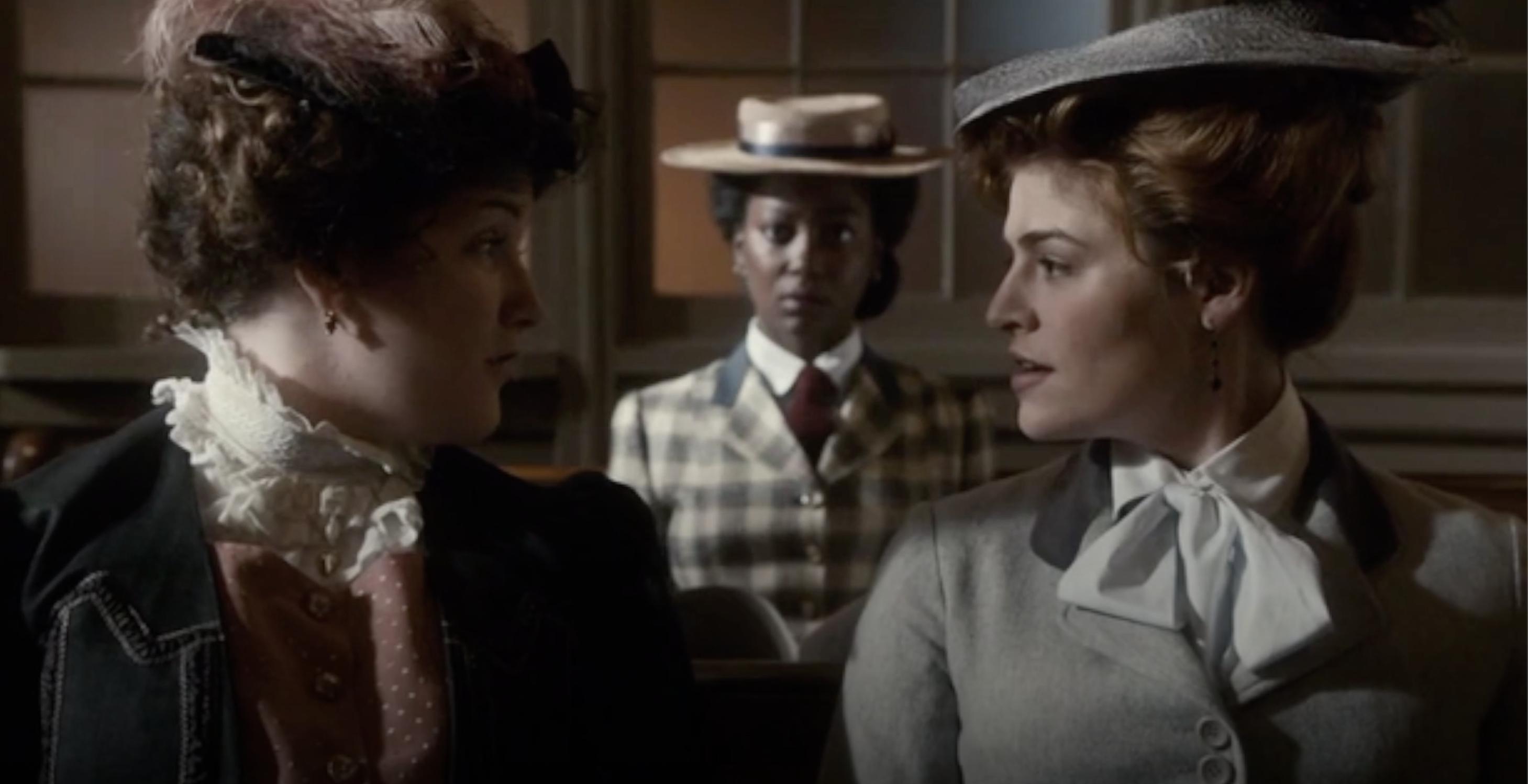 Mouna Traoré and Alia DeSantis in Murdoch Mysteries (2008)