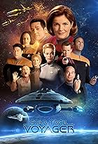 Robert Beltran, Jennifer Lien, Robert Duncan McNeill, Kate Mulgrew, Robert Picardo, Jeri Ryan, Roxann Dawson, Ethan Phillips, Tim Russ, and Garrett Wang in Star Trek: Voyager (1995)