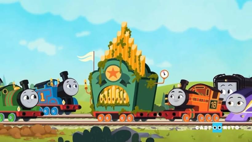 Charlie Zeltzer, Shomoy James Mitchell, Aaron Barashi, Henry Harrison, Chloe Raphael, Sade Smith, Henri Charles, Meesha Contreras, Talia Evans, and Ava Ro in Thomas & Friends: All Engines Go (2021)