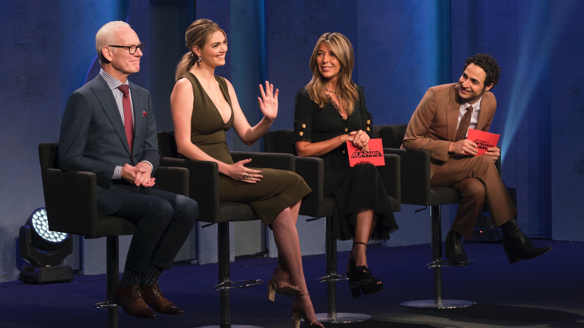 Zac Posen, Nina Garcia, Tim Gunn, and Kate Upton in Project Runway (2004)