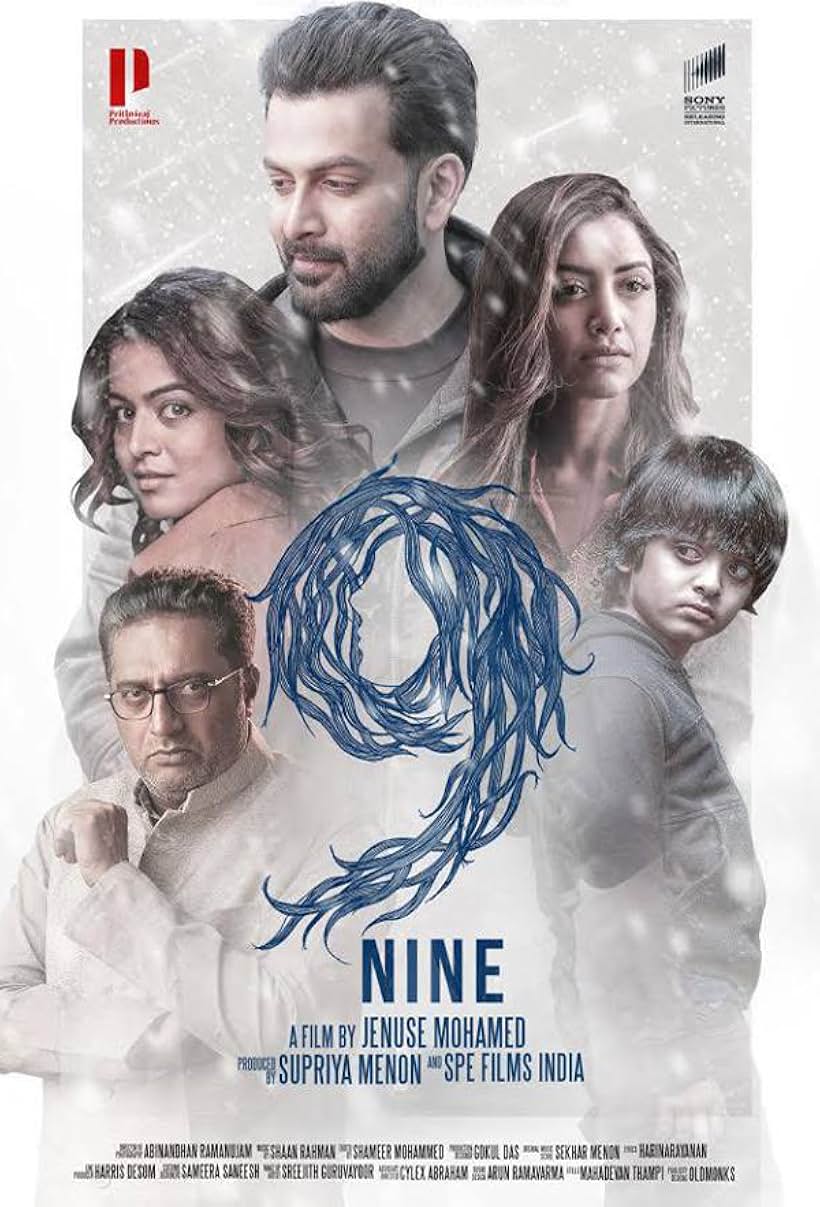 Prakash Raj, Alok, Prithviraj Sukumaran, Mamta Mohandas, and Wamiqa Gabbi in 9 (2019)