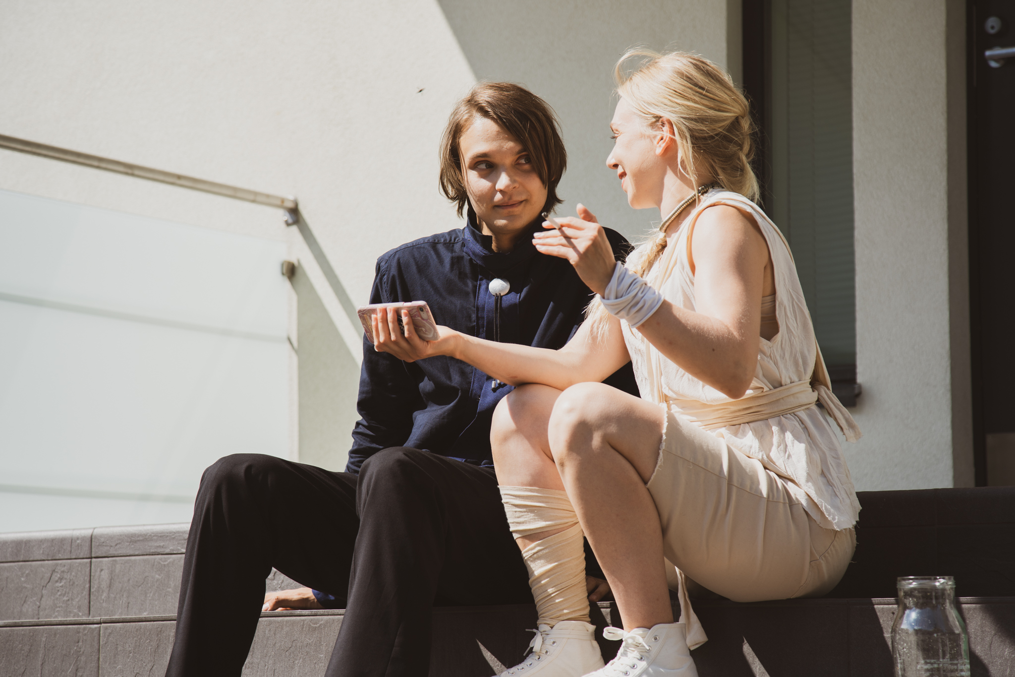 Anne-Mari Alaspää and Roope Salminen in Lunastajat (2022)