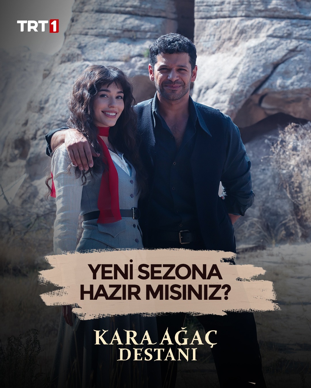 Meltem Akçöl and Emre Kivilcim in Kara Agaç Destani (2024)