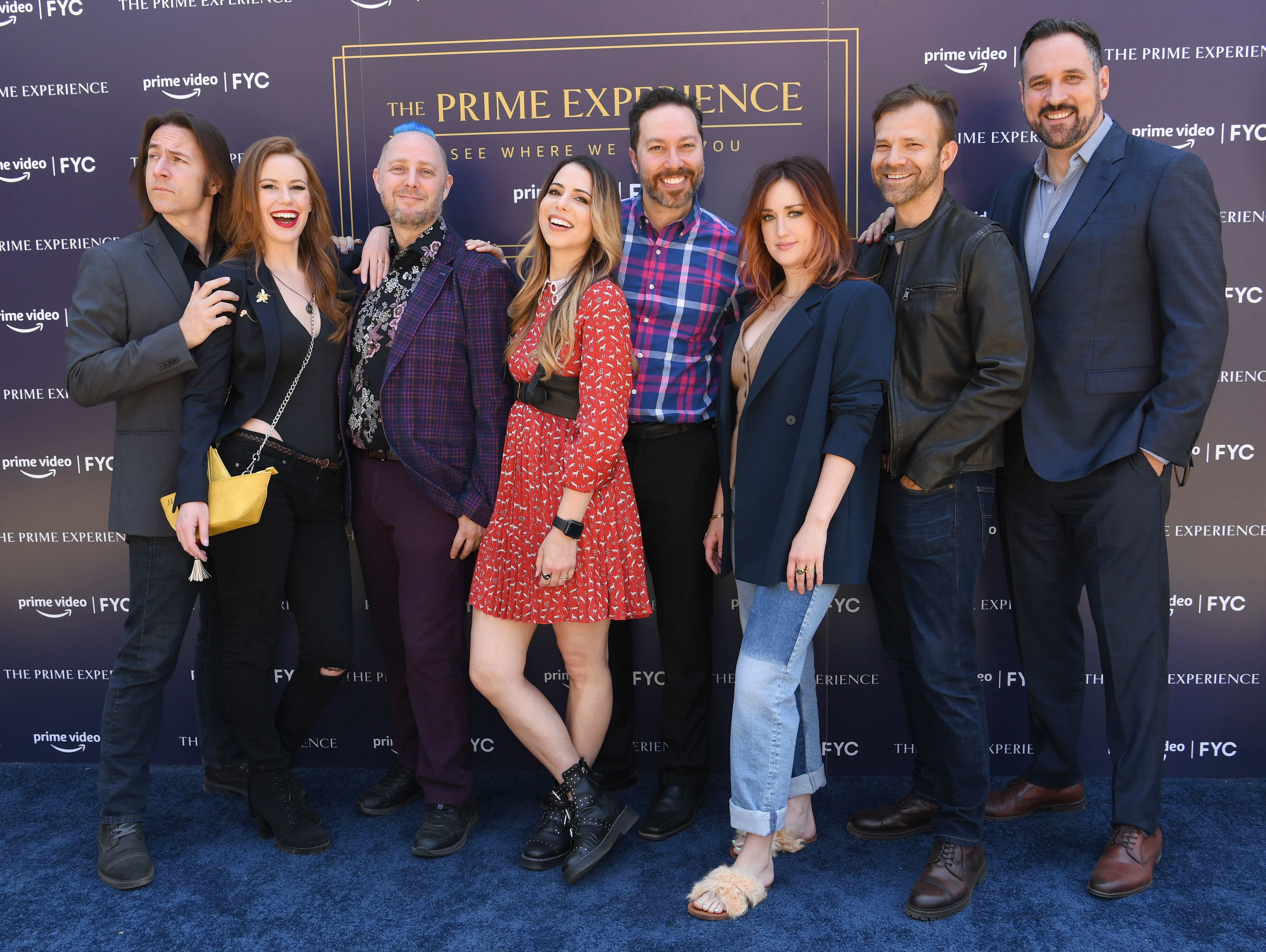 Taliesin Jaffe, Ashley Johnson, Sam Riegel, Travis Willingham, Laura Bailey, Liam O'Brien, Matthew Mercer, and Marisha Ray at an event for The Legend of Vox Machina (2022)