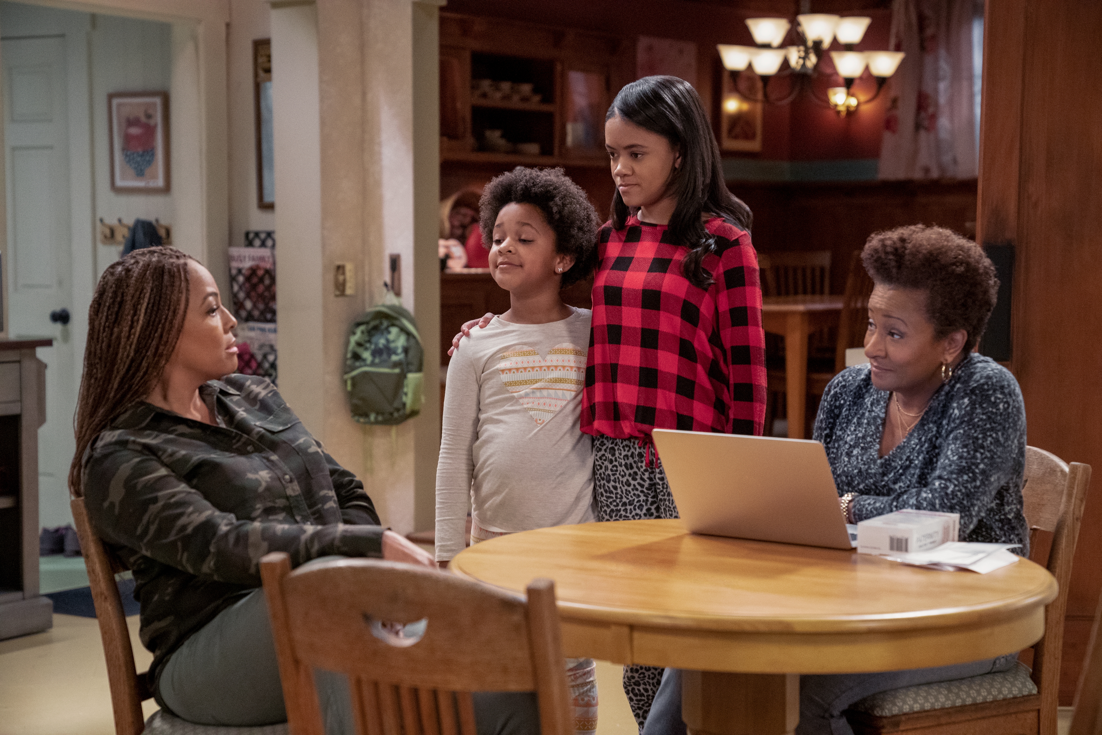 Kim Fields, Wanda Sykes, Journey Christine, and Khali Spraggins in The Upshaws (2021)