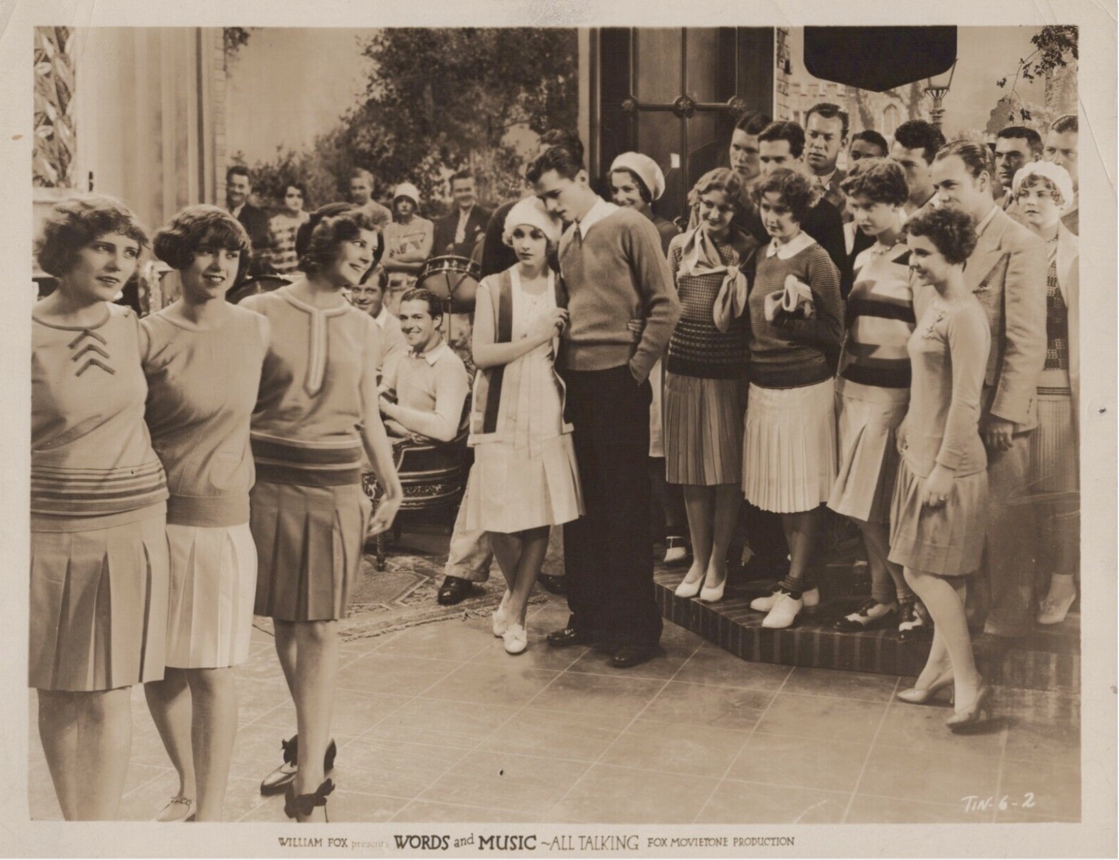 Ward Bond, Darline Addison, Julie Blake, Diana Dare, Dorothy Darling, Lucille Day, Bess Flowers, Muriel Gardner, June Glory, Charlotte Hagaler, Kathryn Hankin, Adele Cutler Jerome, Dorothy Jordan, Billy Kittridge, Paula Langlen, Mildred Laub, Mildred Livingston, Helen Louise, Mae Madison, Peggy Malloy, Mavis May, David Percy, Emily Renard, Bobby Renee, Thelma Roberts, Bernice Snell, Helen Twelvetrees, Darleen Ver Jean, Jack Wade, Marion Weldon, Wilma Wray, Marjorie McGraw, Raymonda Brown, and Beatrice Hagen in Words and Music (1929)