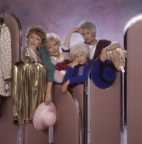 Estelle Getty, Rue McClanahan, Bea Arthur, and Betty White in The Golden Girls (1985)