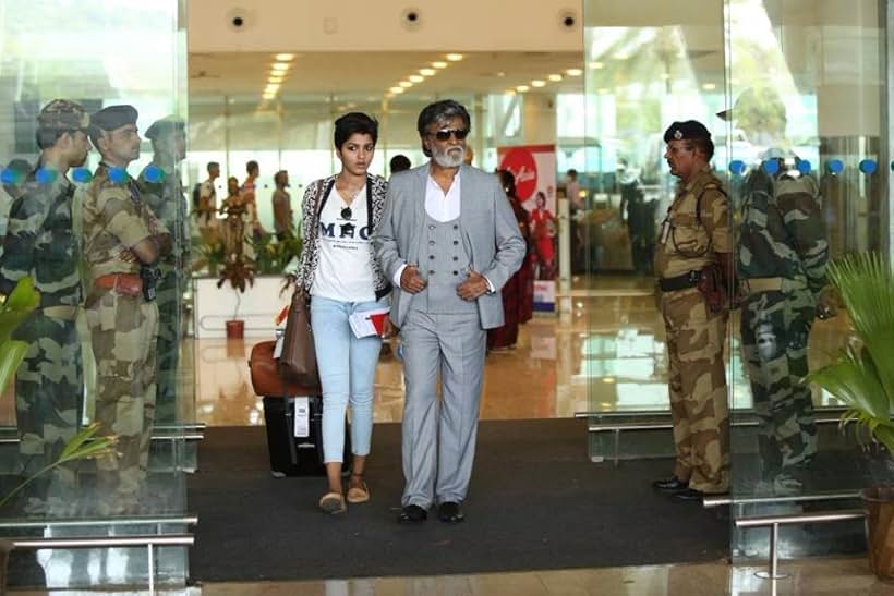 Rajinikanth and Dhansika in Kabali (2016)