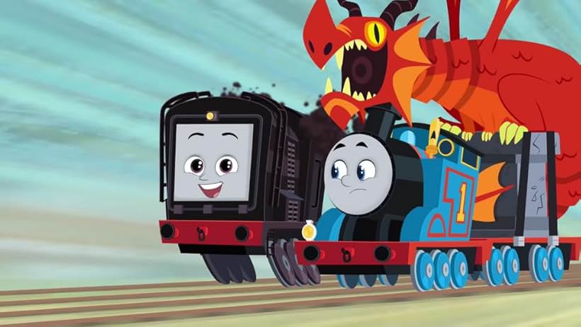 Shomoy James Mitchell, Aaron Barashi, Henry Harrison, and Meesha Contreras in Thomas & Friends: All Engines Go (2021)