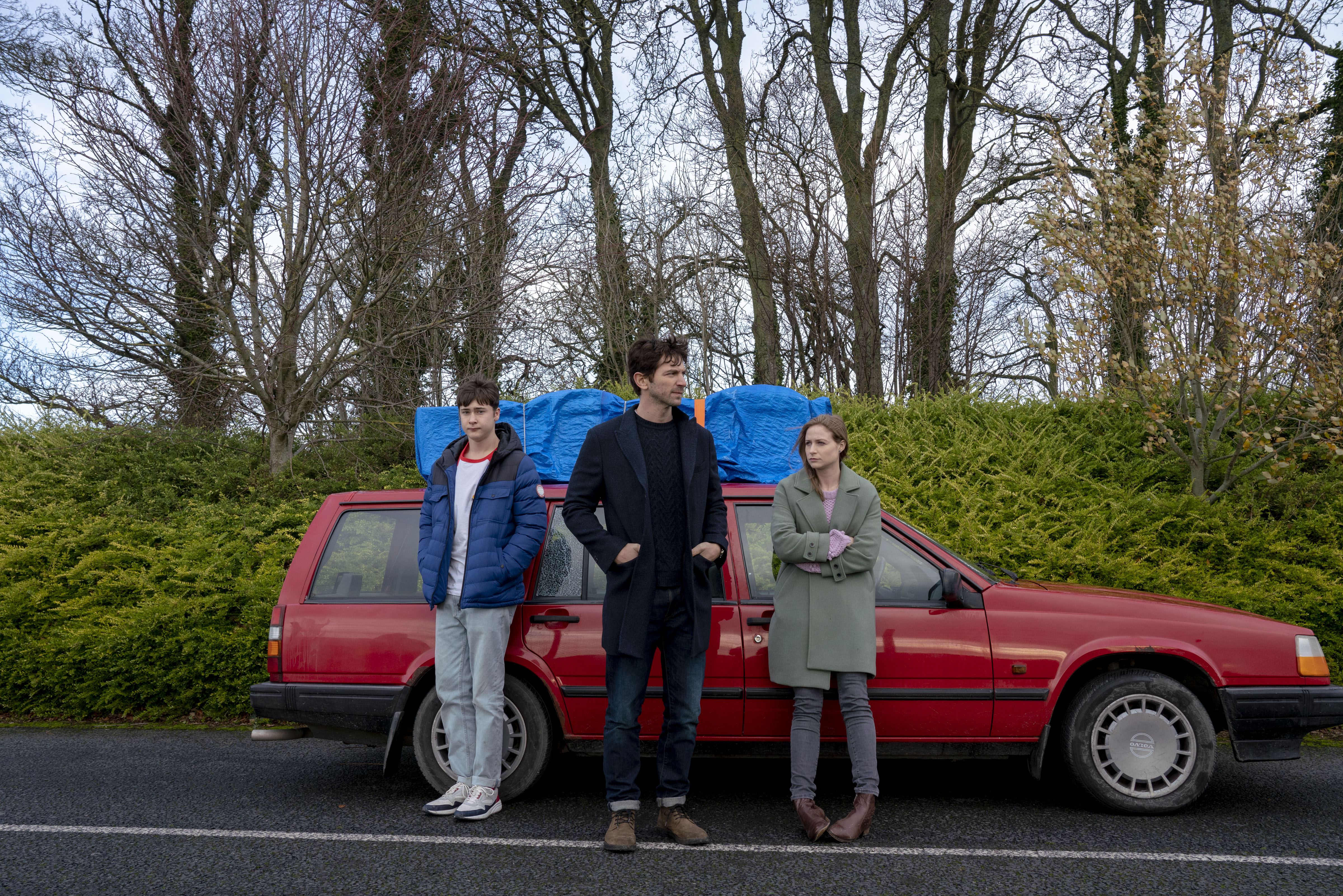 Michiel Huisman, Samuel Bottomley, and Niamh Algar in The Last Right (2019)