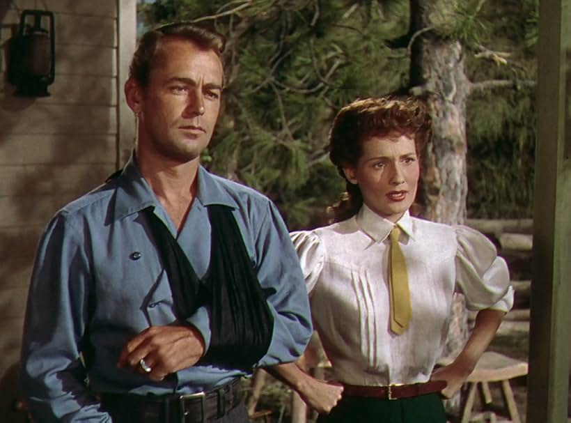 Alan Ladd and Brenda Marshall in Whispering Smith (1948)