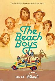 Al Jardine, Mike Love, Brian Wilson, Carl Wilson, Dennis Wilson, The Beach Boys, and David Marks in The Beach Boys (2024)