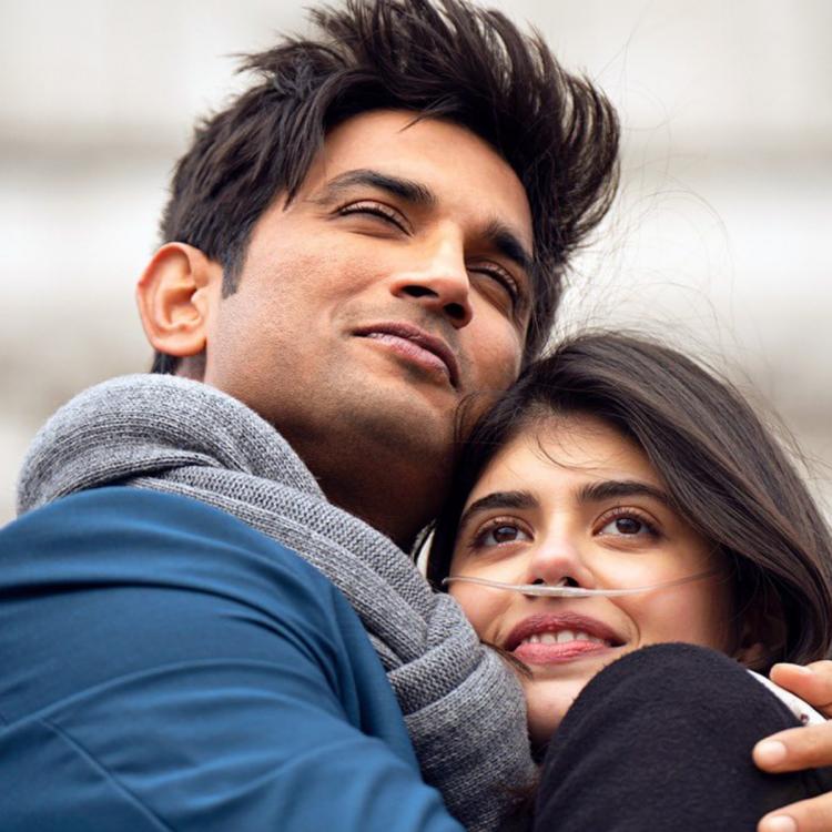 Sushant Singh Rajput and Sanjana Sanghi in Dil Bechara (2020)