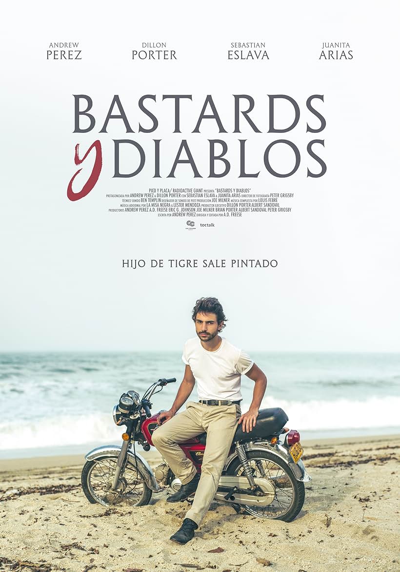 Juana Arias, Sebastian Eslava, Andrew Perez, and Dillon Porter in Bastards y Diablos (2015)