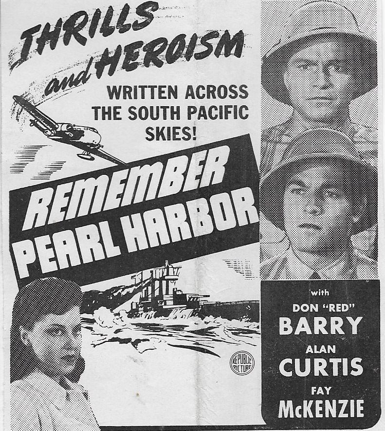 Don 'Red' Barry, Alan Curtis, and Fay McKenzie in Remember Pearl Harbor (1942)