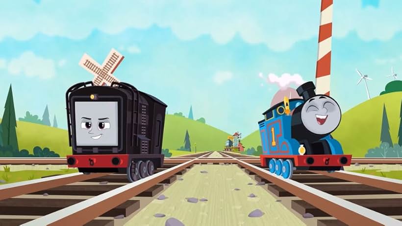 Shomoy James Mitchell, Aaron Barashi, Henry Harrison, and Meesha Contreras in Thomas & Friends: All Engines Go (2021)