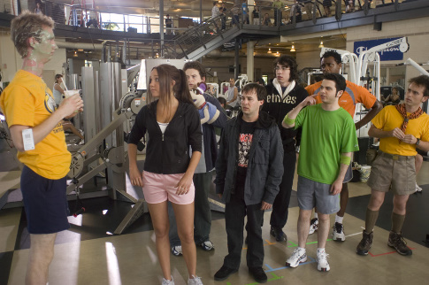 Amanda Bynes, Adam Hendershott, Jeremy Howard, Samm Levine, Danny Strong, Donté Bonner, Arnie Pantoja, and Jack Carpenter in Sydney White (2007)