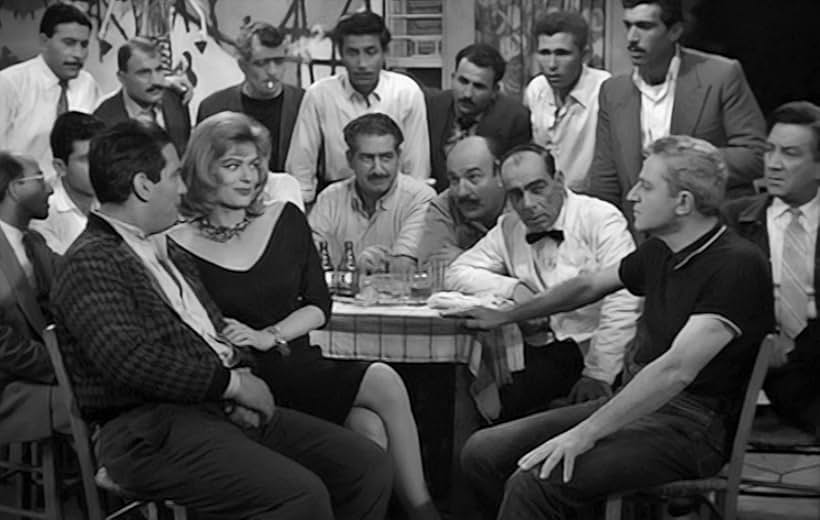 Jules Dassin, Nikos Fermas, Melina Mercouri, and Titos Vandis in Never on Sunday (1960)