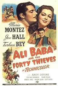 Turhan Bey, Jon Hall, and Maria Montez in Ali Baba and the Forty Thieves (1943)