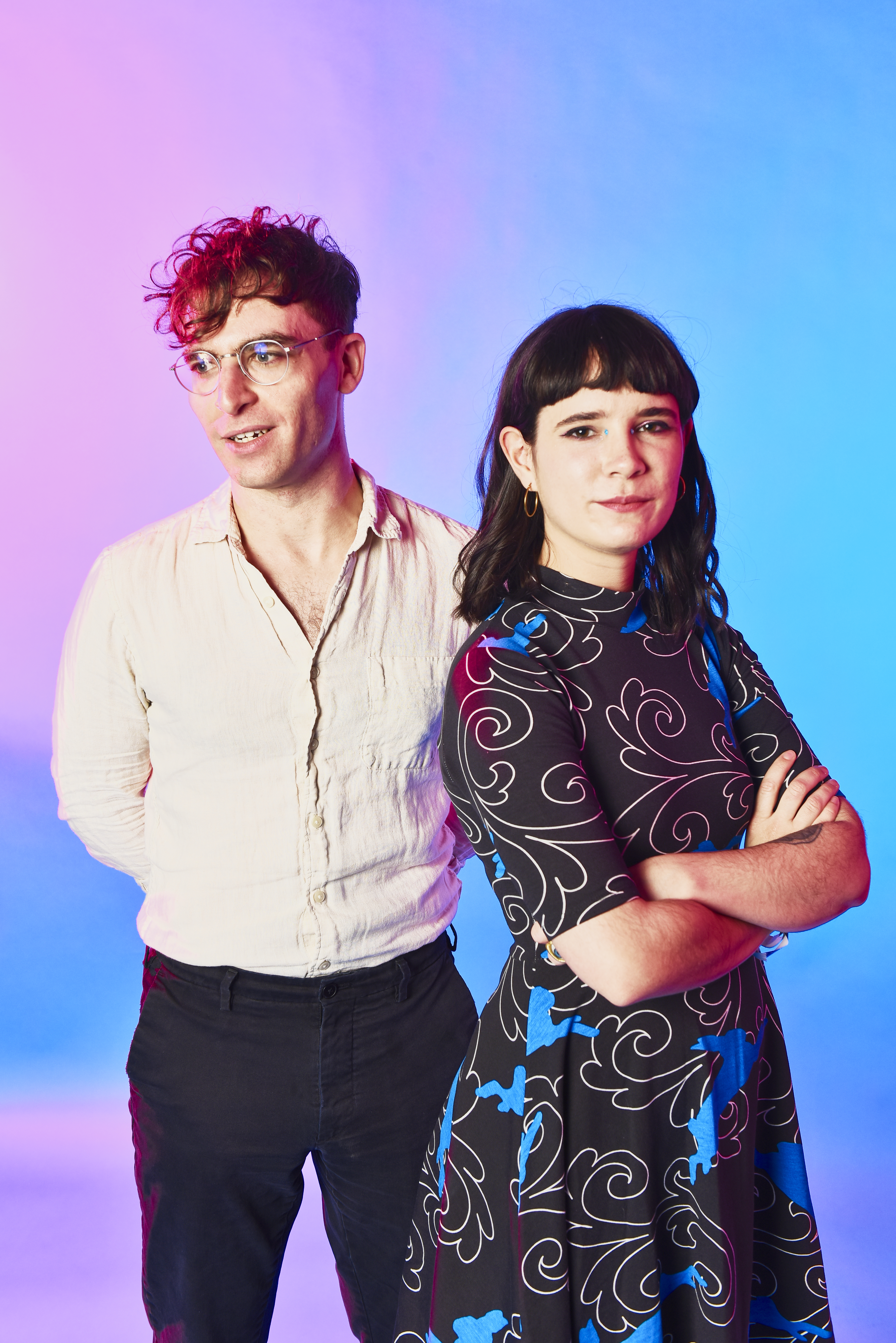 Ricky D'Ambrose (/name/nm4818880) and Sol Berruezo Pichon-Riviere (/name/nm11294374/) at The IMDb Portrait Studio at the 2022 Film Independent Spirit Awards