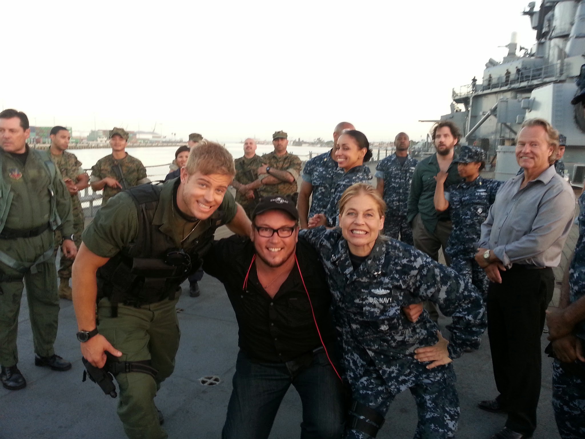 Director Nick Lyon with stars Trevor Donovan and Linda Hamilton