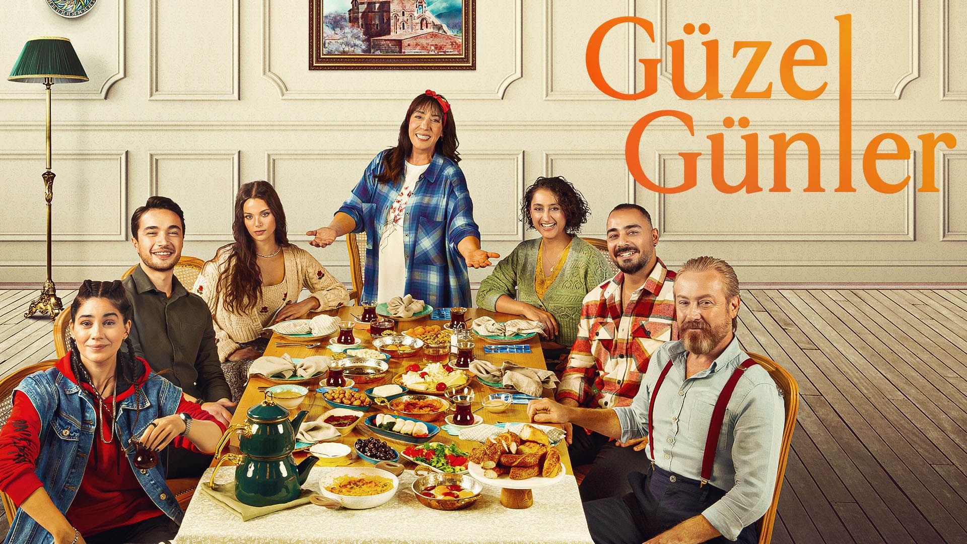 Yildiray Sahinler, Binnur Kaya, Zeynep Çamci, Olgun Toker, Leyla Tanlar, Burak Dakak, and Ecem Erkek in Beautiful Days (2022)