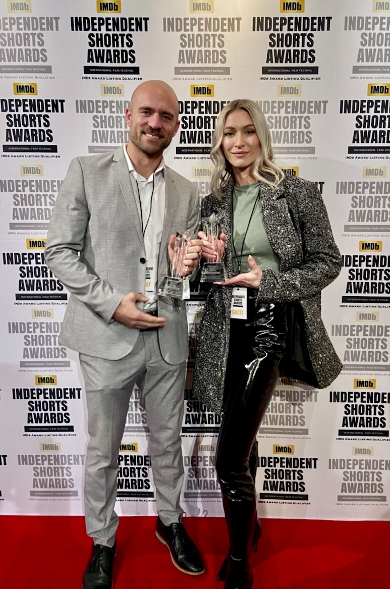 “Best Acting Duo”  for On The Mountain - monthly & yearly award at Independent Shorts Awards