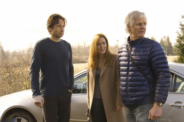 Gillian Anderson, David Duchovny, and Chris Carter in The X Files: I Want to Believe (2008)