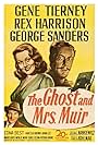 Gene Tierney, Rex Harrison, and George Sanders in The Ghost and Mrs. Muir (1947)