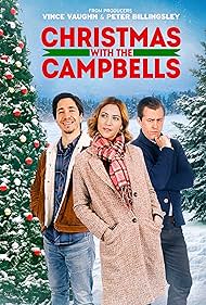 Justin Long, Brittany Snow, and Alex Moffat in Christmas with the Campbells (2022)