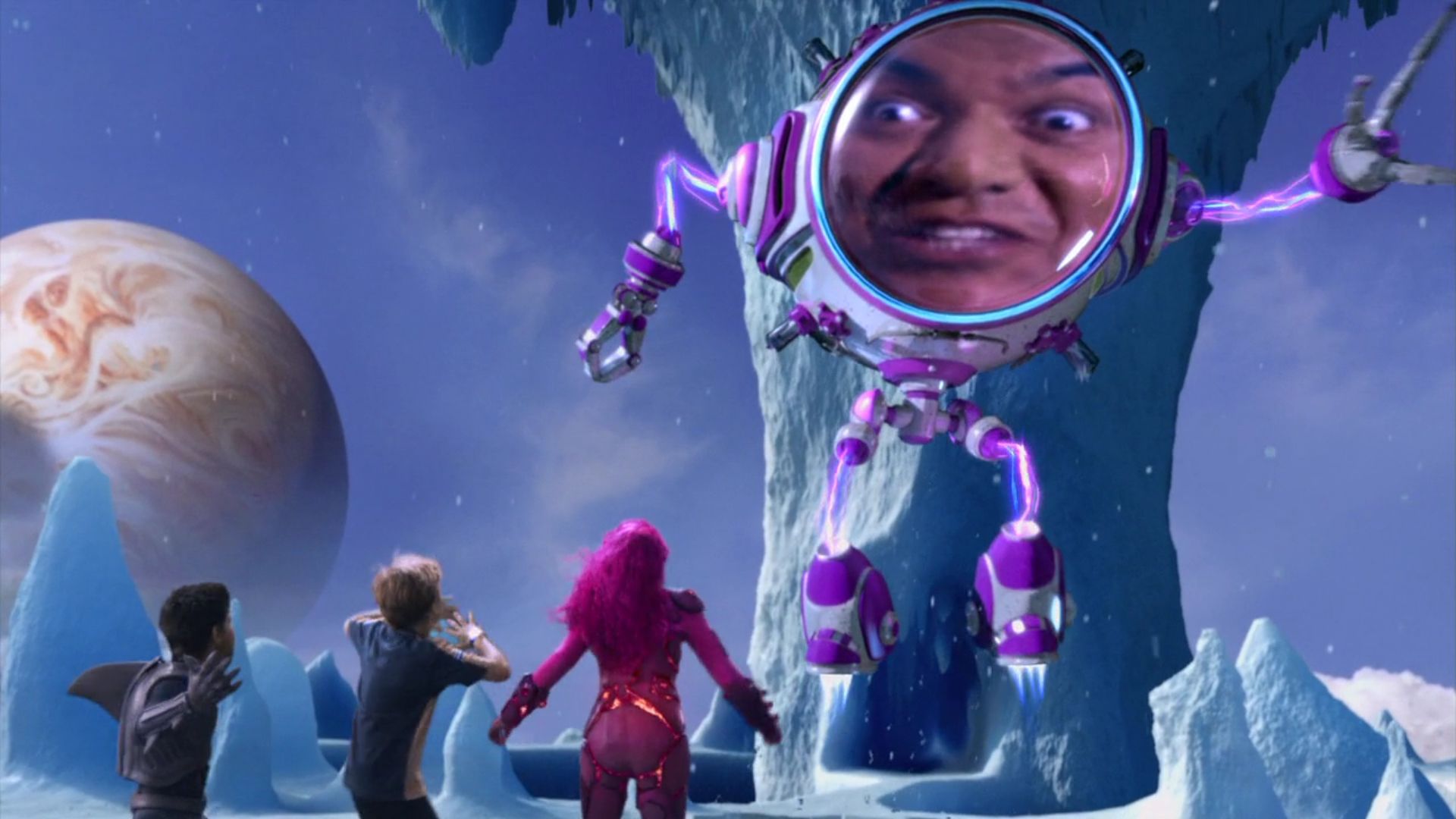 George Lopez, Cayden Boyd, Taylor Lautner, and Taylor Dooley in The Adventures of Sharkboy and Lavagirl 3-D (2005)