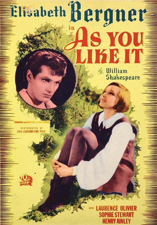 Laurence Olivier and Elisabeth Bergner in As You Like It (1936)