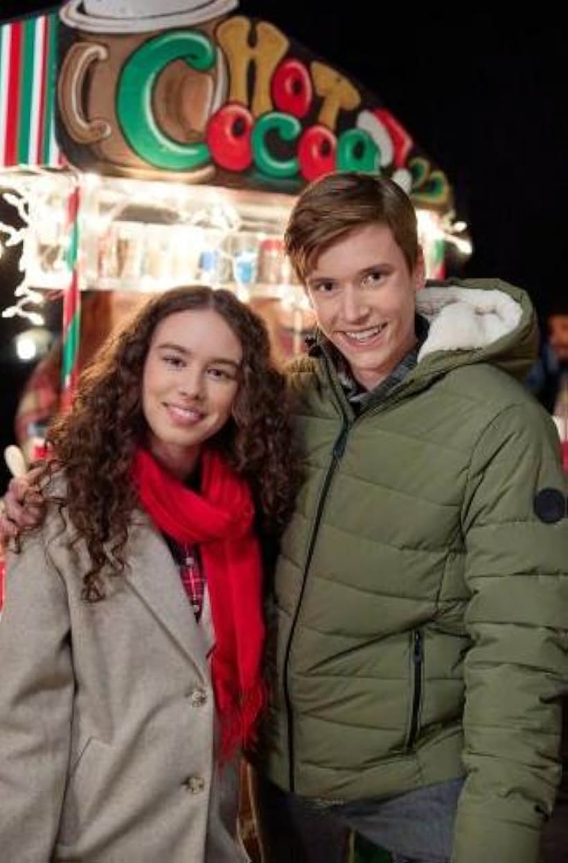 Nahanni Mitchell and Everett Andres in Navigating Christmas (2023)