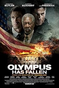 Morgan Freeman, Aaron Eckhart, and Gerard Butler in Olympus Has Fallen (2013)