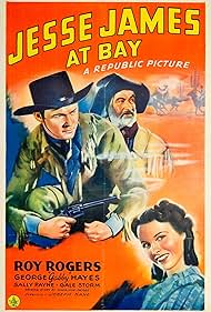 Roy Rogers, George 'Gabby' Hayes, and Gale Storm in Jesse James at Bay (1941)