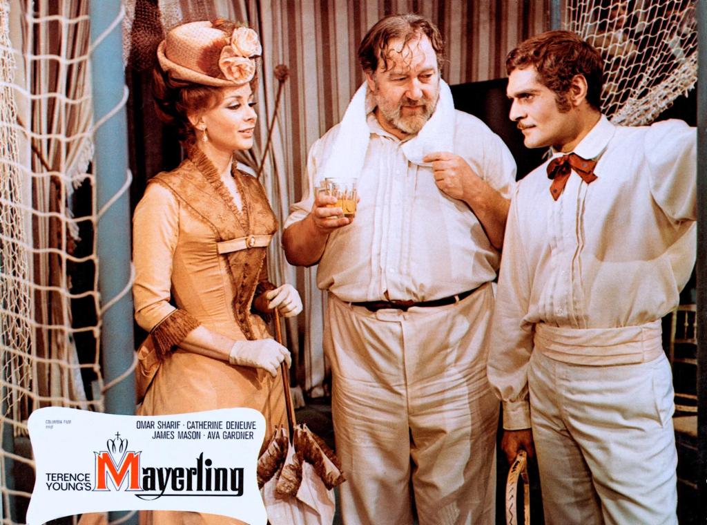 Omar Sharif, James Robertson Justice, and Geneviève Page in Mayerling (1968)