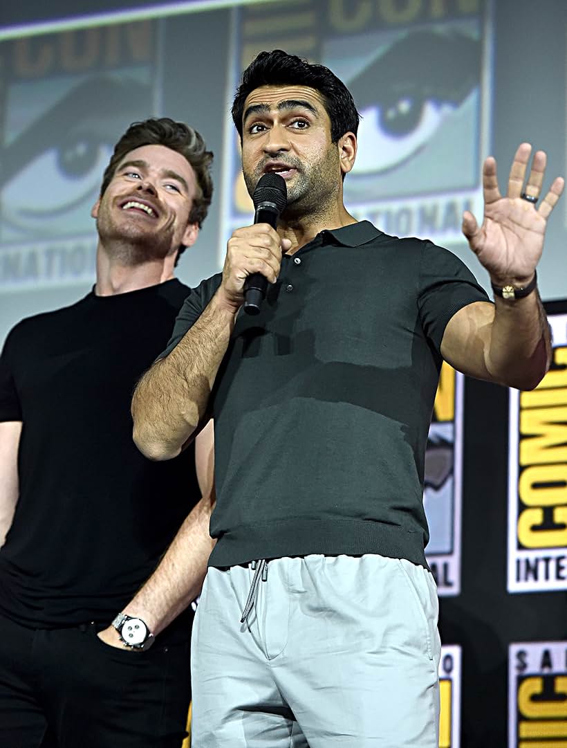 Richard Madden and Kumail Nanjiani at an event for Eternals (2021)