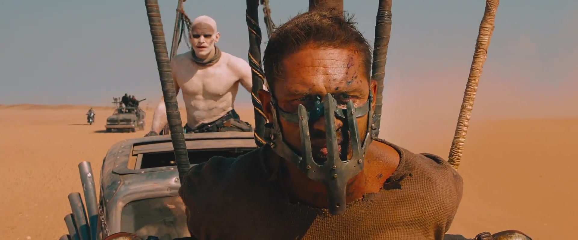 Tom Hardy and Josh Helman in Mad Max: Fury Road (2015)